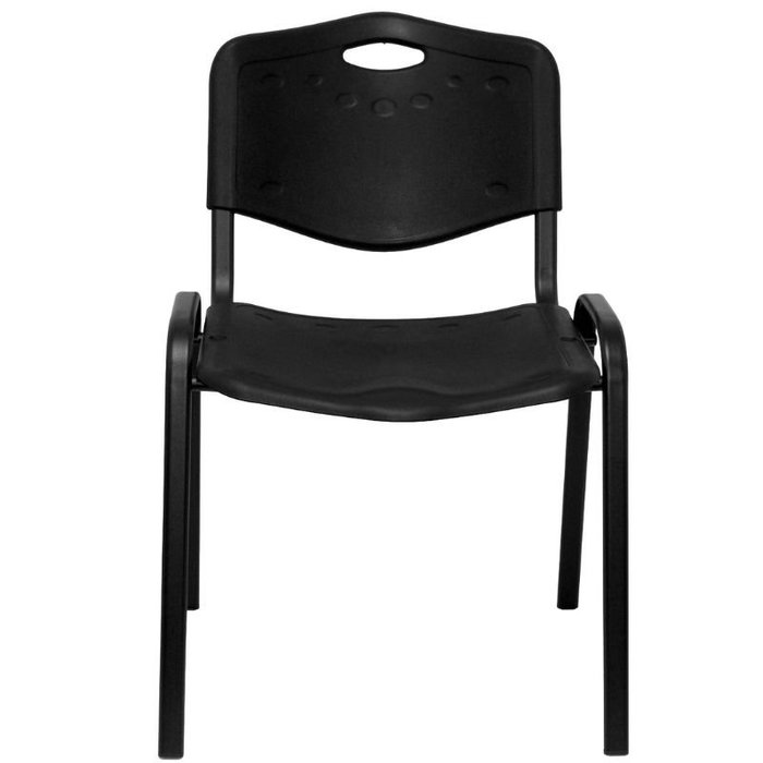 Piqueras y Crespo Silla Confidente Robledo Apilable PVC Negro